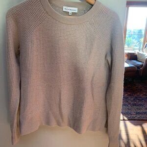 White + Warren Waffle Knit Cashmere  Crewneck Sweater  - SIze XS